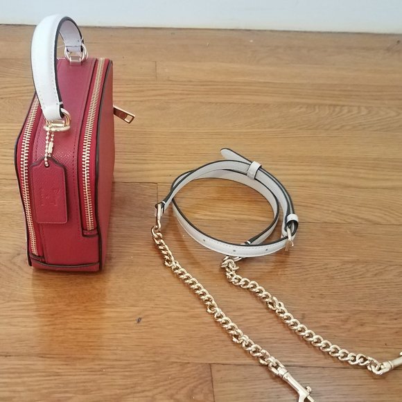 NEW Coach X Disney Cruella Motif Box Crossbody Crossgrain Leather Handbag CC377 - Picture 4 of 10